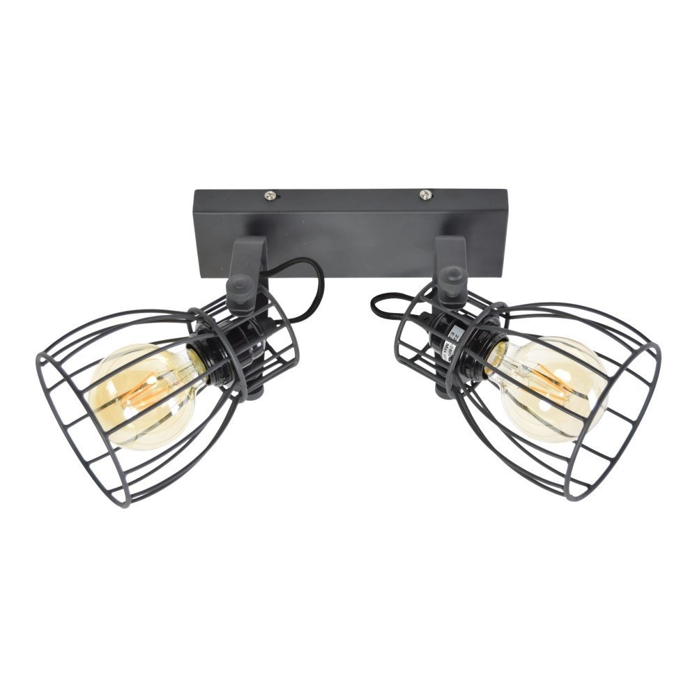Plafondlamp Wire 2-lichts zwart Plafondlamp Wire 2-lichts zwart