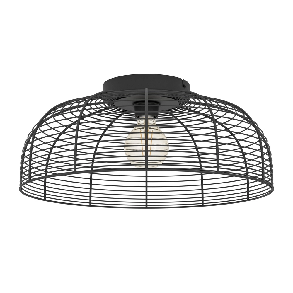 Draadlamp Derwen Ø 45cm - plafond - zwart