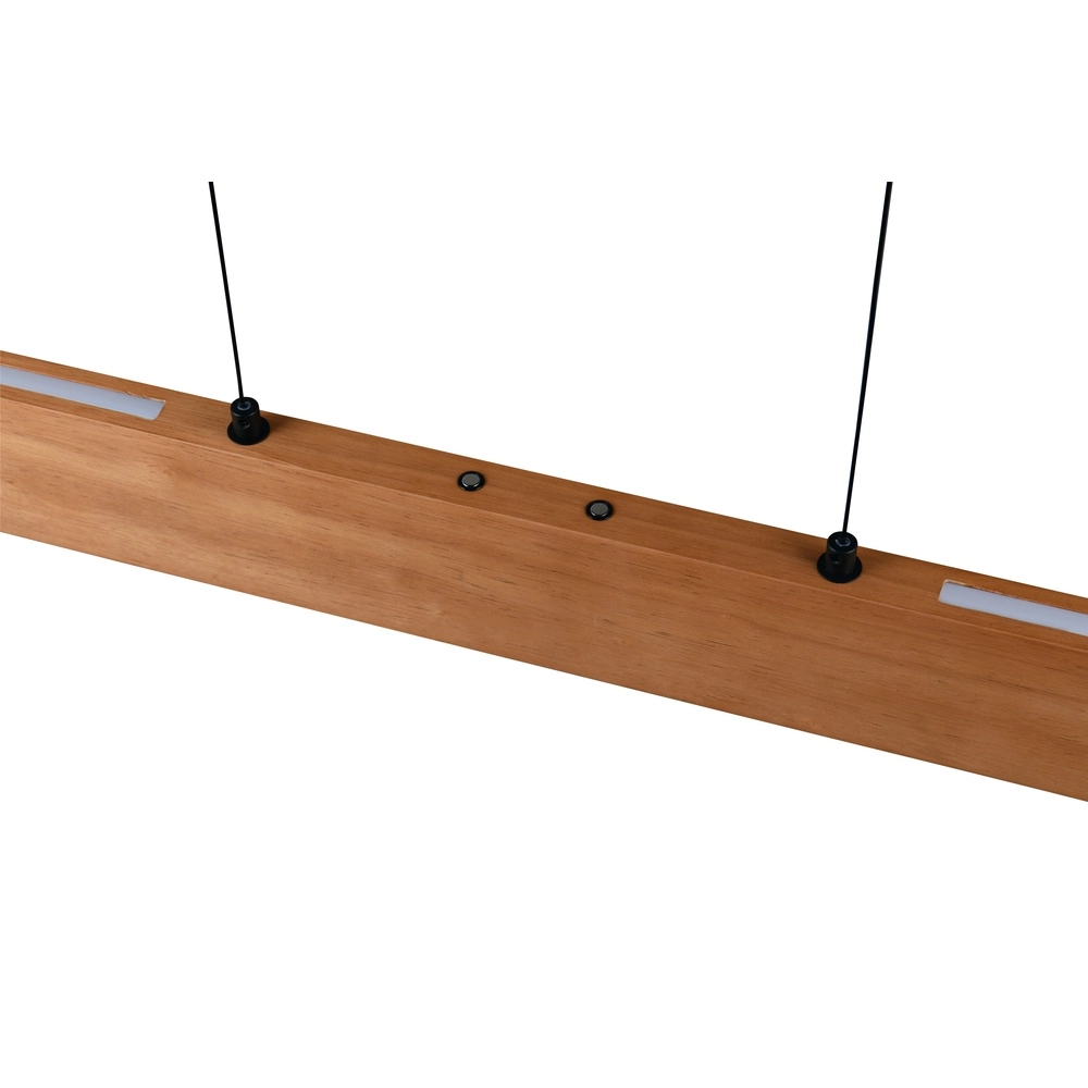Strakke hanglamp Edgewood 115cm hout Trio 4017807662238