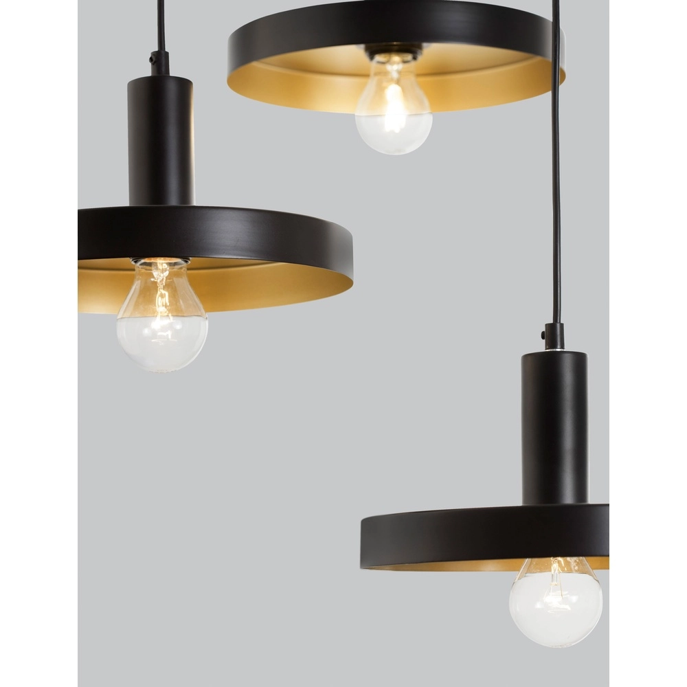 Design hanglamp Garni 3-lichts zwart Lyora 5212017420770