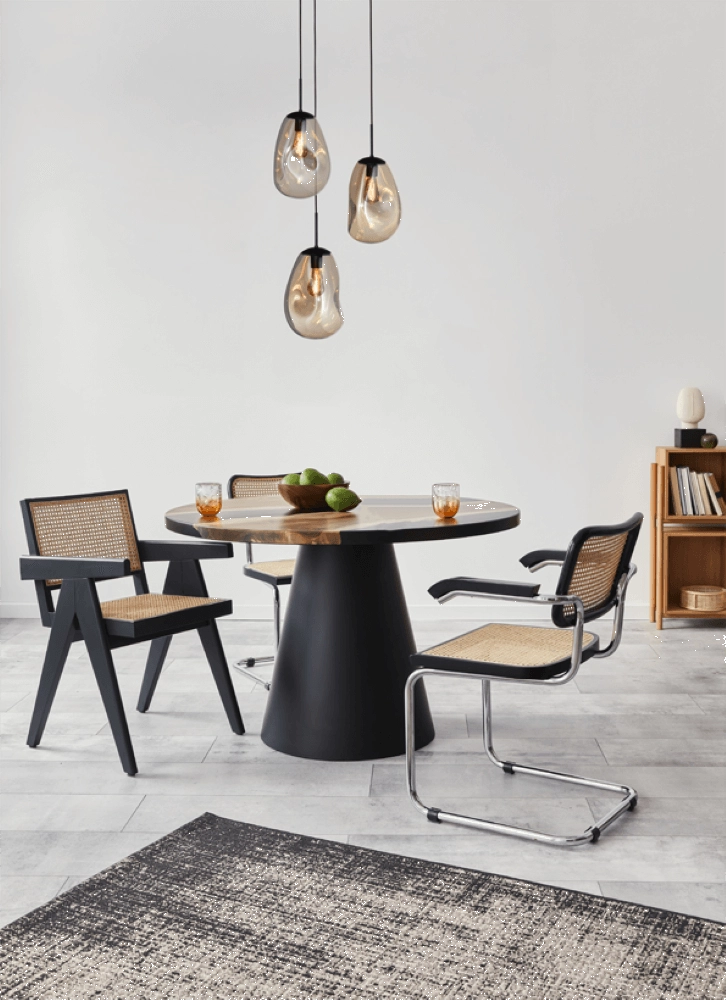 Pendel hanglamp Lava 3x goud glas Ø 22,5cm Masterlight 8718121286433