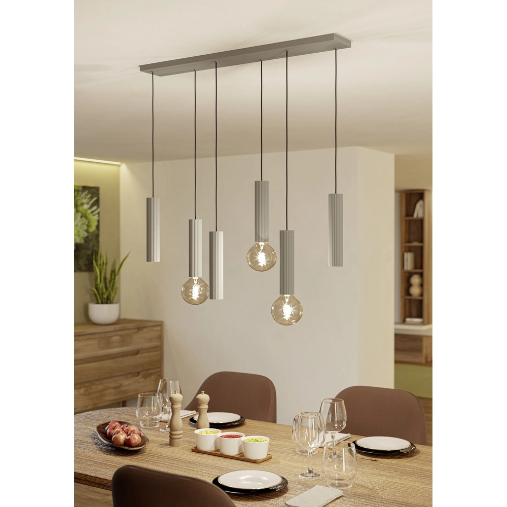 Design hanglamp Fariolo 6-lichts zand bruin recht Eglo 9008606391646