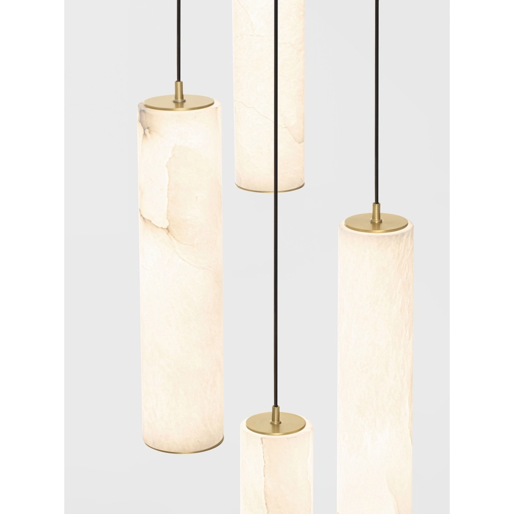 Hanglamp Diletto goud met wit 12-lichts