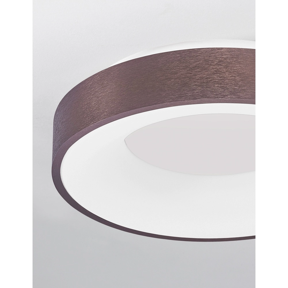 Plafondlamp Rando Thin koffie bruin Ø 38cm Lyora 5212017420053