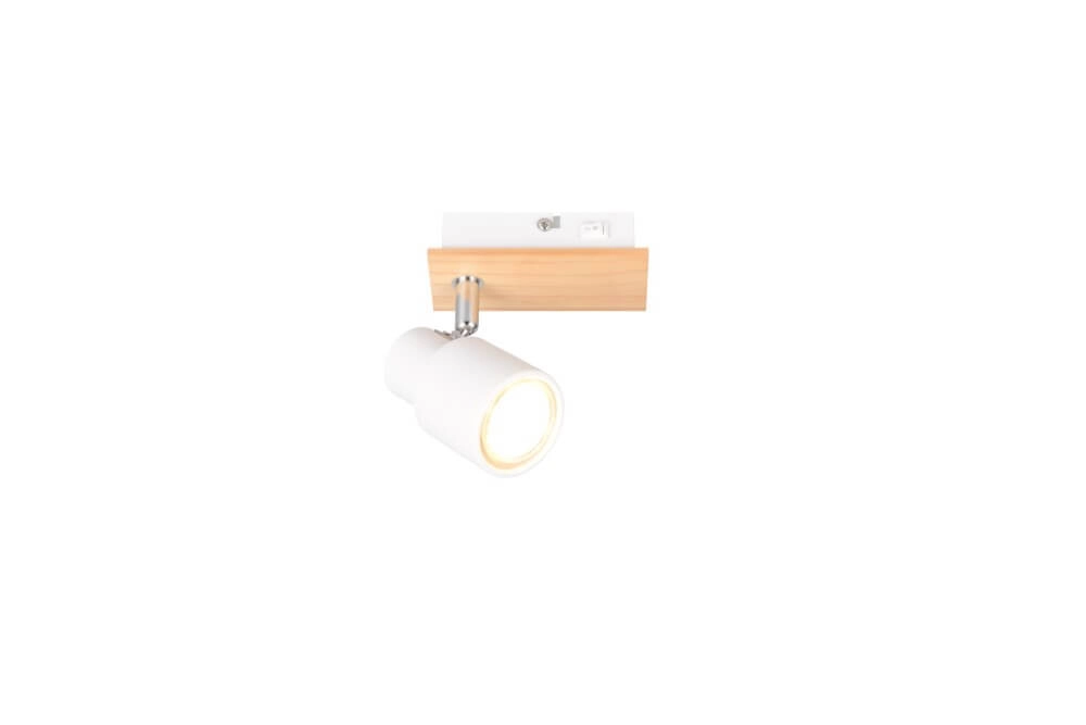 Design wandlamp Pierre wit met hout Trio 4017807638141
