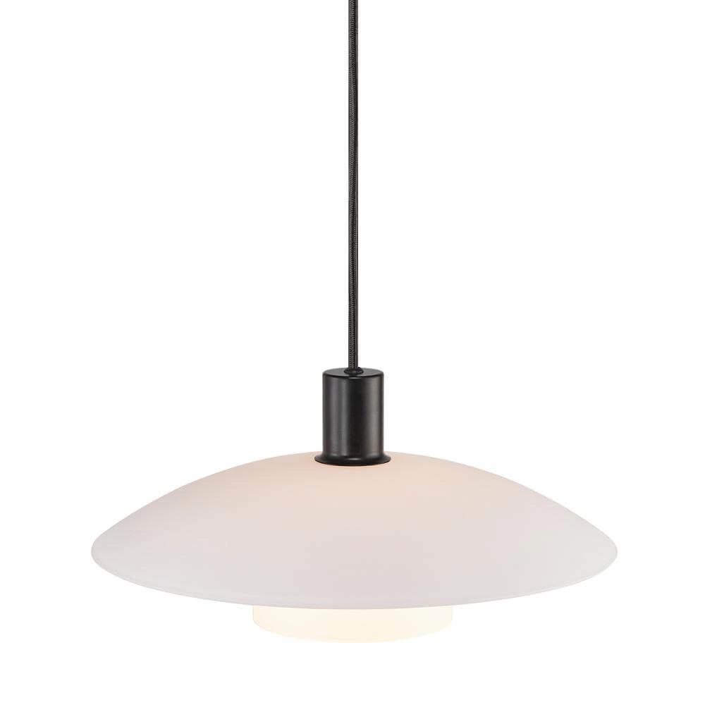 Moderne hanglamp Verona zwart met wit Nordlux 5704924001635