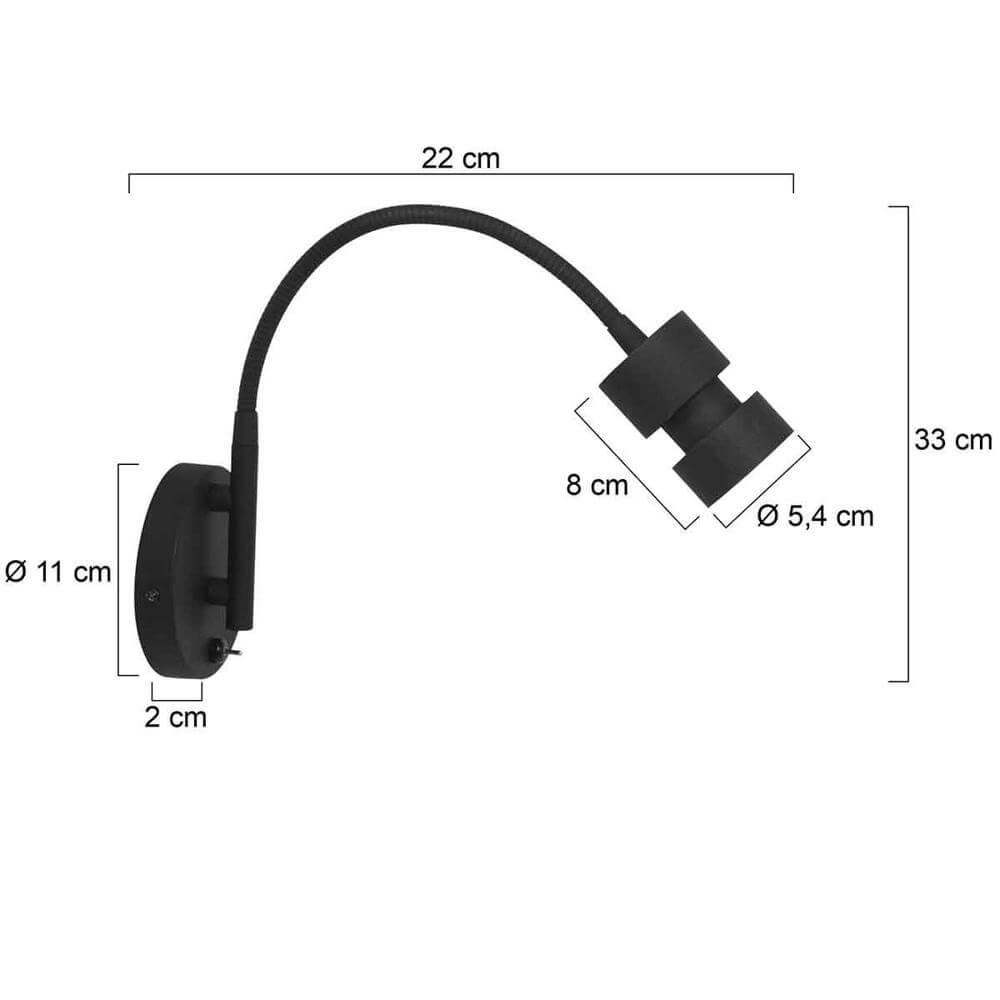 Wandlampje Upround met USB-A aansluiting Steinhauer 8712746167627