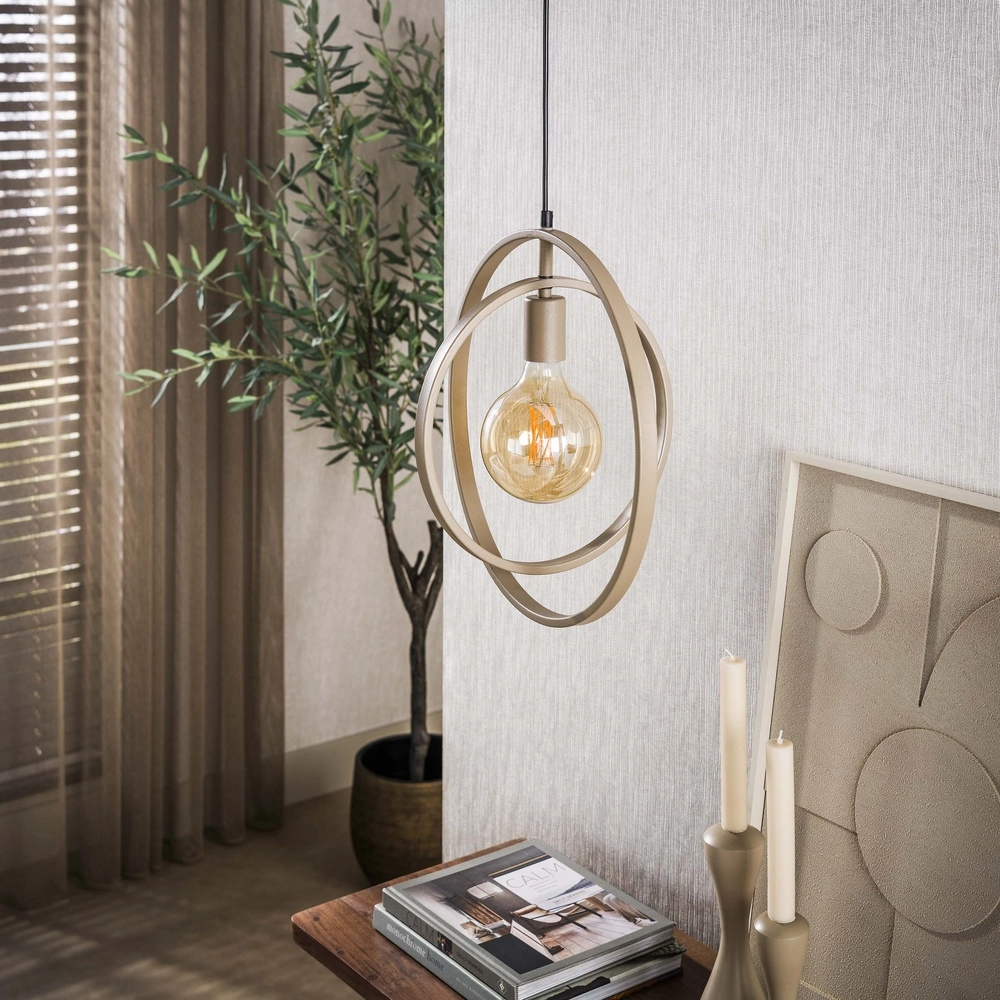 Moderne hanglamp Ø 40cm Turn zand bruin Lyora 8716803513112