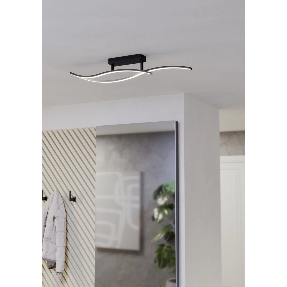 Chique led plafondlamp Grisolia 84cm - zwart Eglo 9008606316151