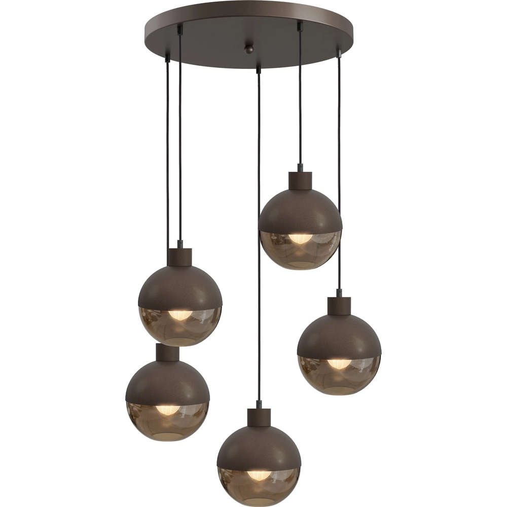 Design hanglamp Opera 5-lichts cacao Ø 50cm Masterlight 8718121424255
