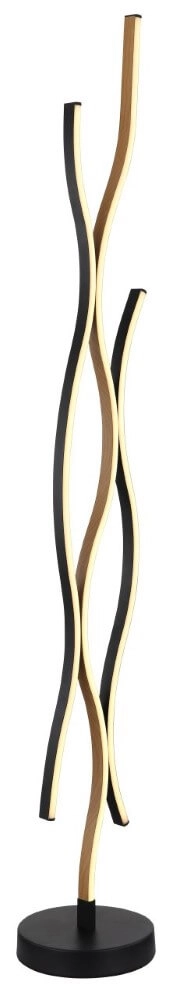 Vloerlamp Geronimo zwart met hout Vloerlamp Geronimo zwart met hout