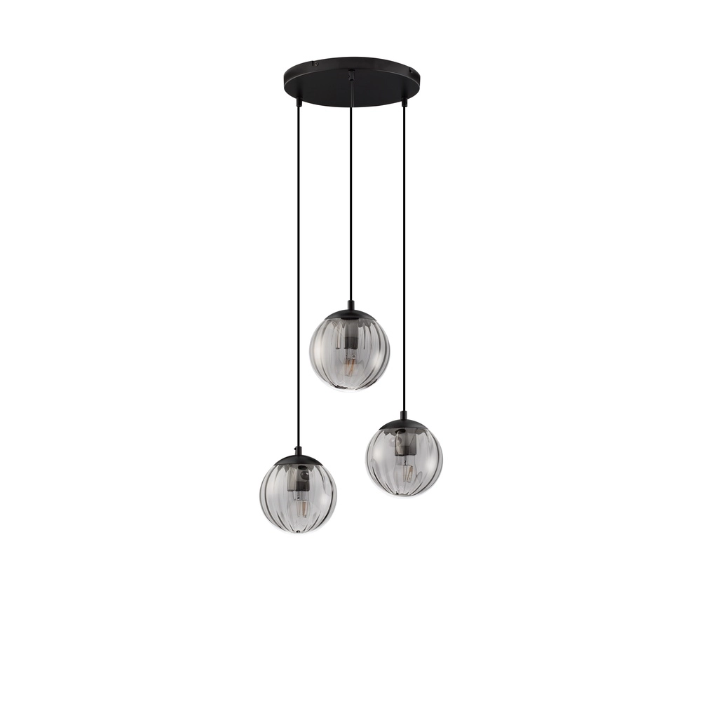 Hanglamp Abbacus 3-lichts smoke glas Lyora 5212017461056