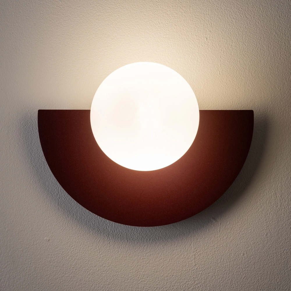 Wandlamp half Saturn bordeaux rood Lyora 5903139126021