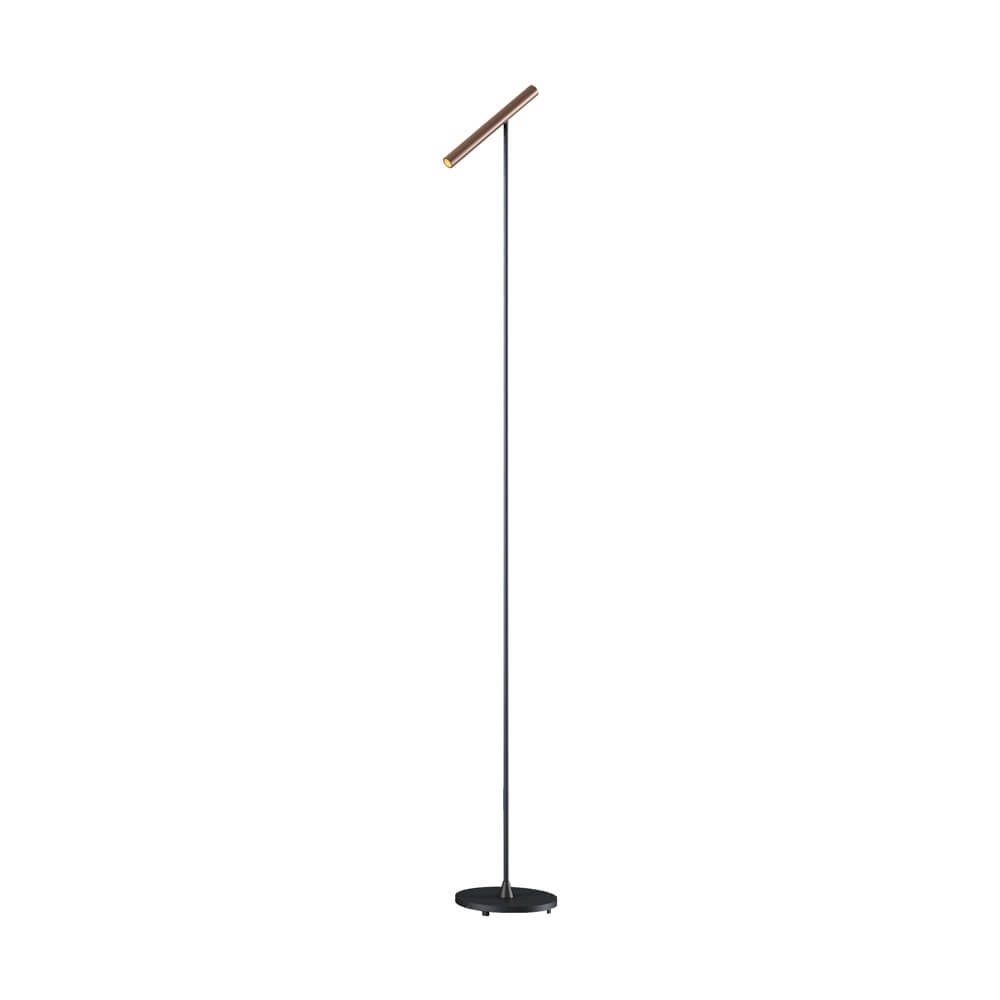 Design vloerlamp Kansas zwart met brons