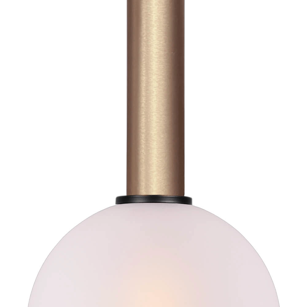 Hanglamp Ø 20cm Bella 2 Messing goud met mat wit glas Masterlight 8718121334004
