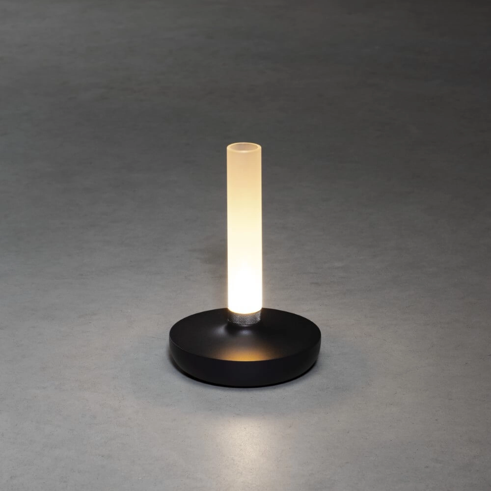 Oplaadbare tafellamp Biarritz zwart KonstSmide 7318308277530