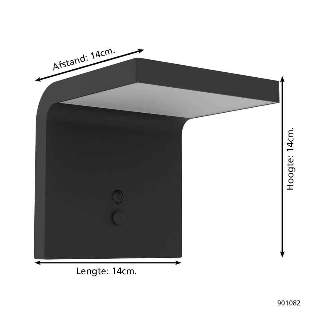 Design solar lamp Spiante zwart Eglo 9008606297900