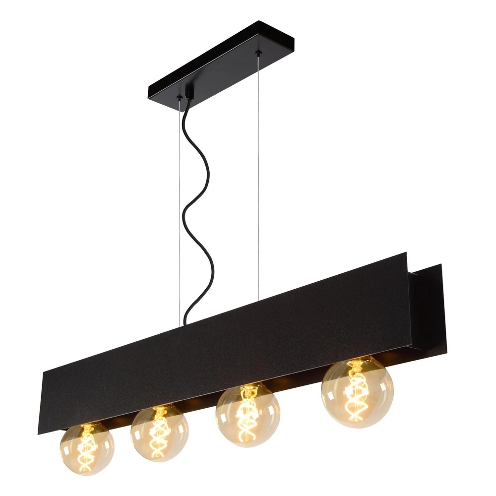 Design hanglamp Surtus 4-lichts zwart Lucide 5411212302397