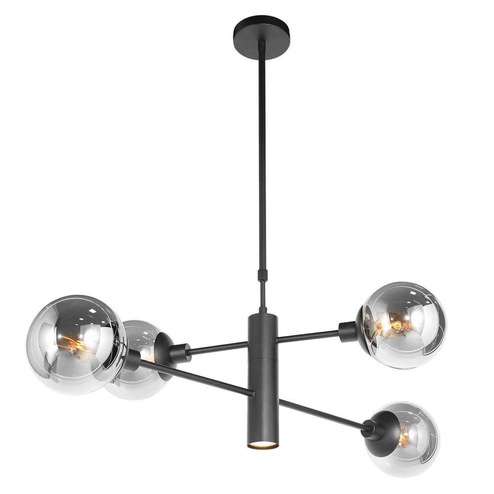 Design hanglamp Constellation zwart met smoke glas Steinhauer 8712746173031