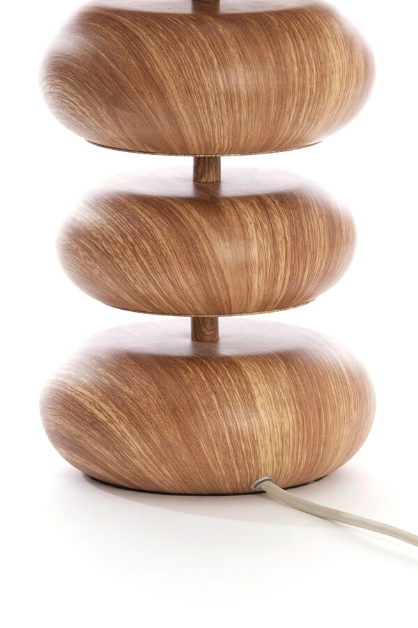 Tafellamp Danialo hout met crème 60cm Light & Living 8717807756826