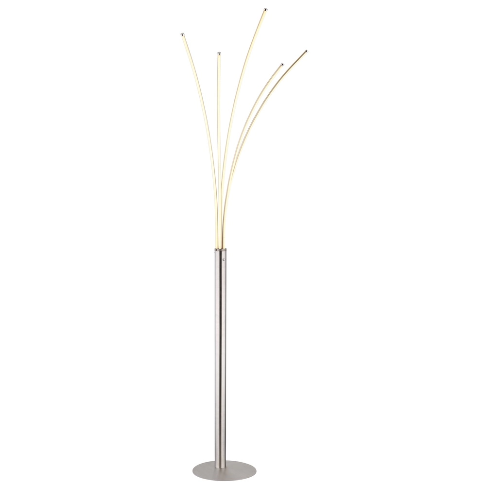 Moderne vloerlamp Bizzy nikkel