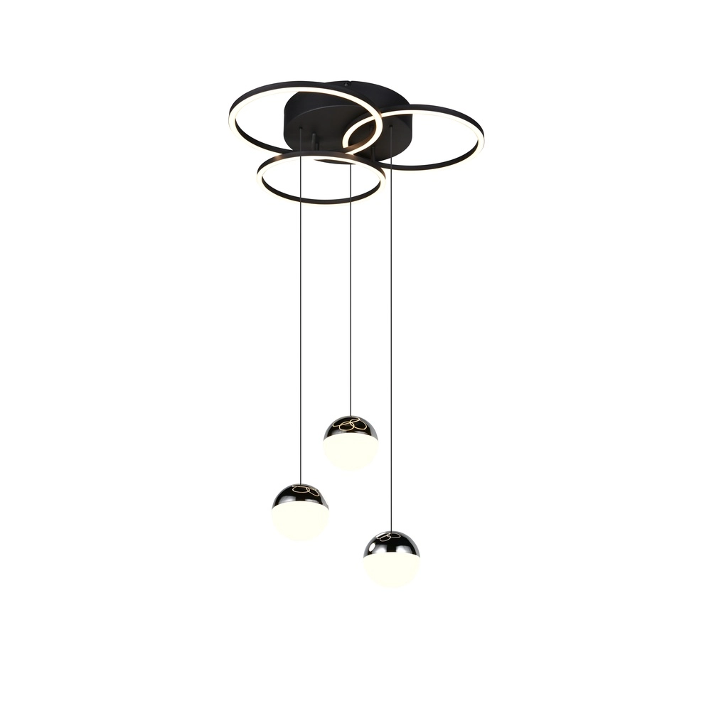 Zwarte hanglamp Larino design rond