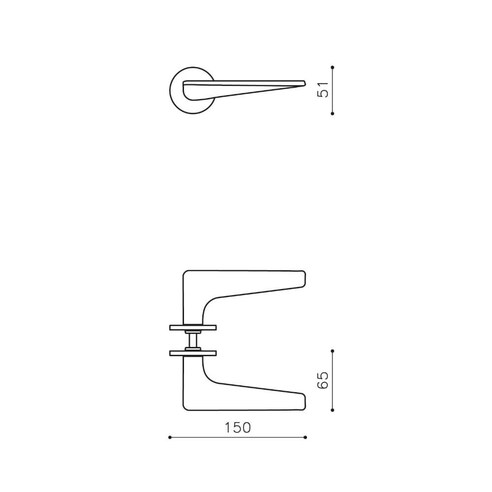 Design deurklink Twist antraciet Olivari 8714186478318