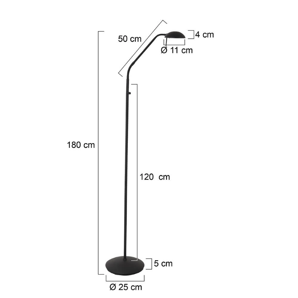 Zwarte leeslamp Biron met led Steinhauer 8712746146844