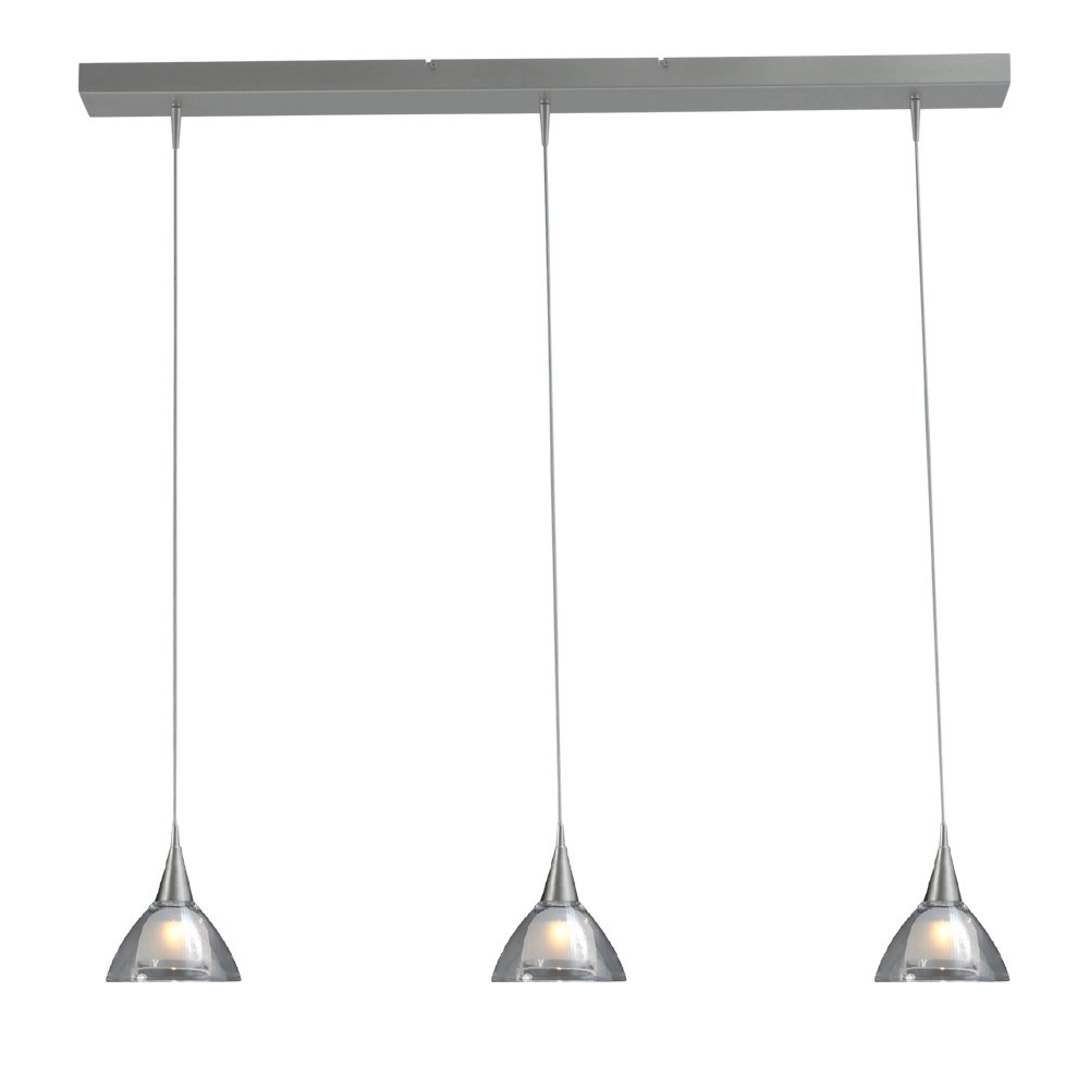 Eettafel hanglamp Caterina LED 3-lichts RVS Eettafel hanglamp Caterina LED 3-lichts RVS