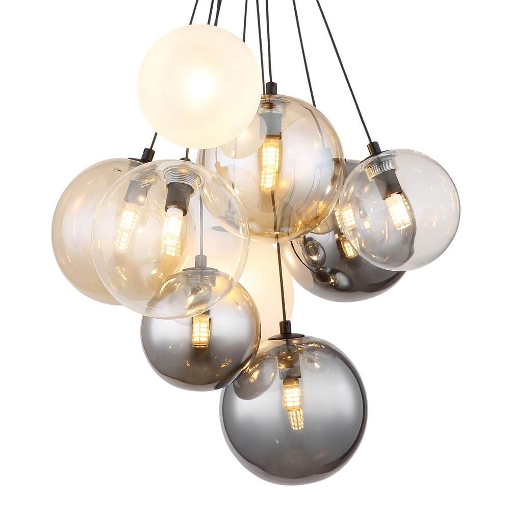 Zwarte hanglamp Ballgi glas Globo 9007371453160