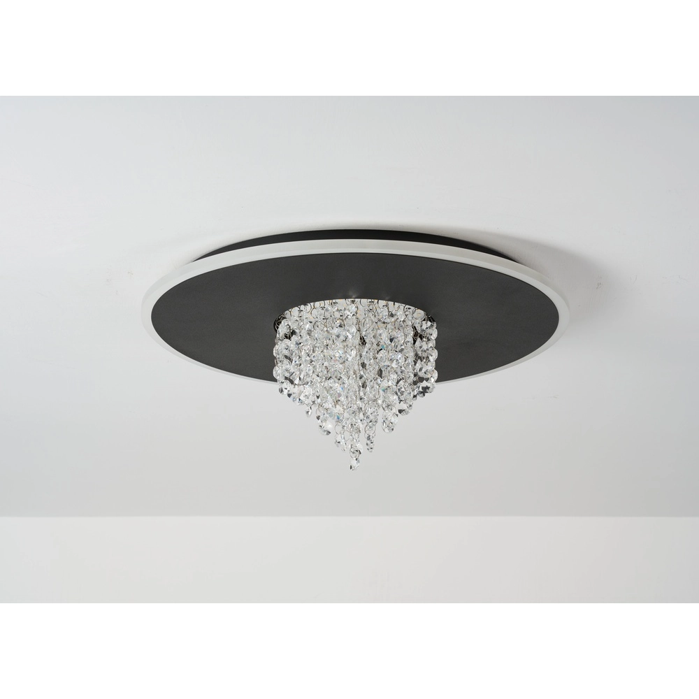Plafondlamp Deluge zwart Searchlight 5053423301655