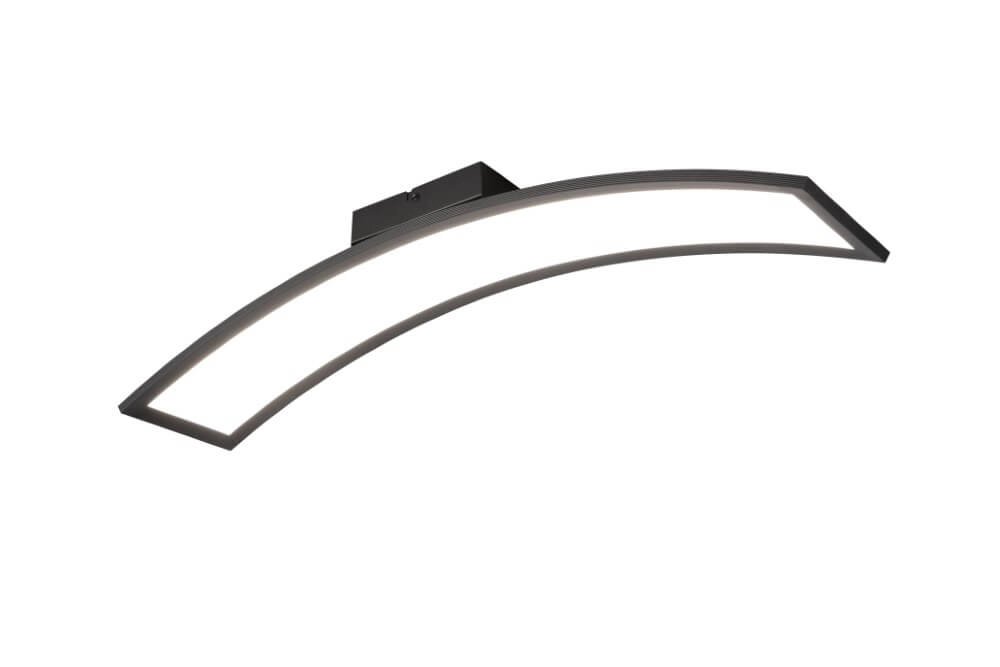 Gebogen plafondlamp Sigma zwart Trio 4017807614916