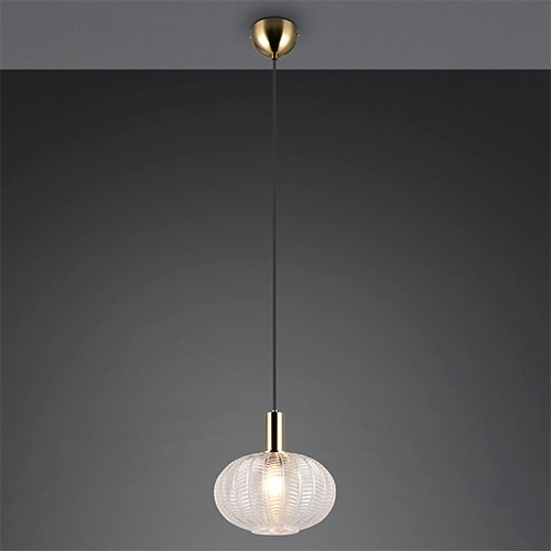 Klassieke hanglamp Elvezia transparant glas