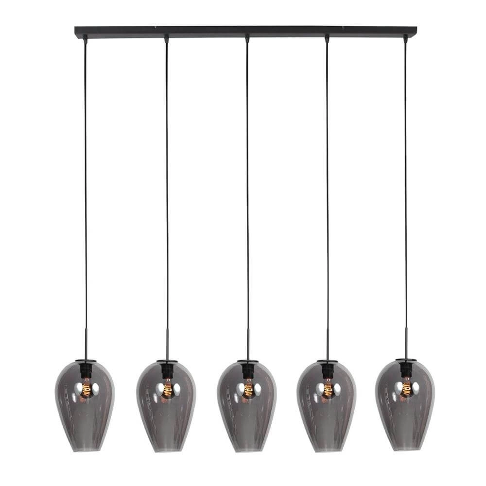 Hanglamp HaloSwap zwart met smoke glas Steinhauer 8712746179651