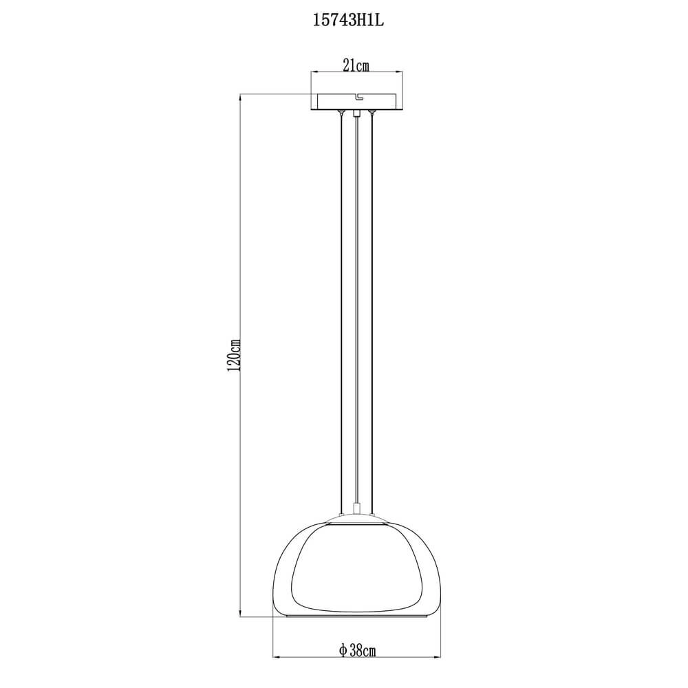 Design hanglamp Avila enkel Ø 38cm Globo 9007371474905