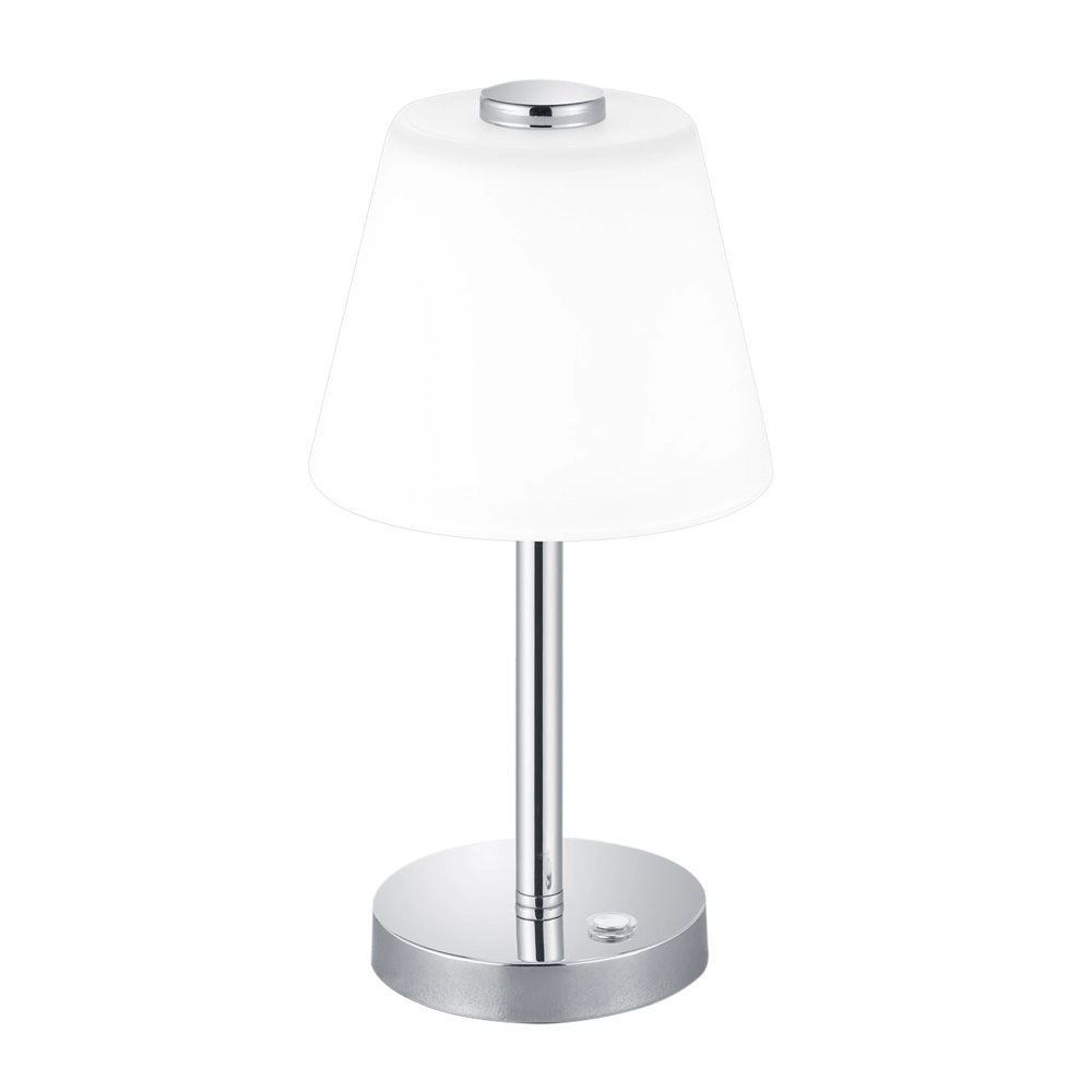 Design schemerlampje Emerald Chroom met wit Design schemerlampje Emerald Chroom met wit