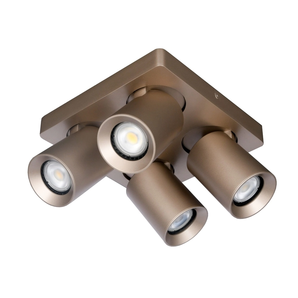 4-lichts opbouwspot Megano champagne