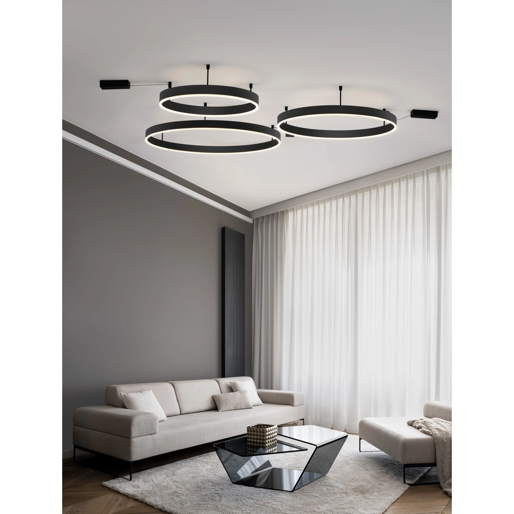 Plafondlamp Motif zwart Ø 100cm Plafondlamp Motif zwart Ø 100cm