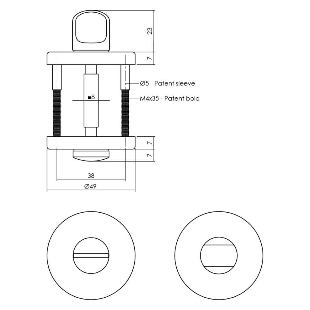 WC-sluiting Tira rond zwart Intersteel 8714186551073